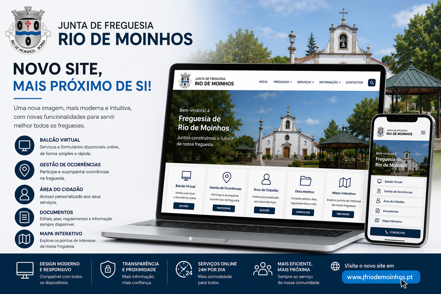 Junta de Freguesia de Rio de Moinhos apresenta novo Website Institucional